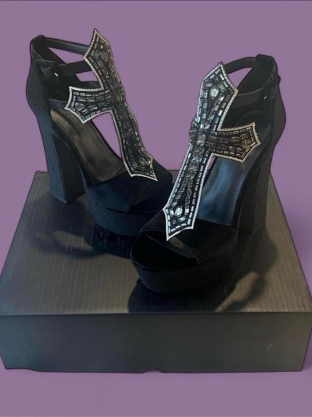 Widow x Dolls Kill - SACRED VIGIL PLATFORM HEELS